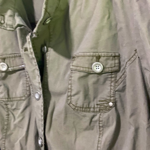 Lane Bryant Olive Utility Jacket |Size 28 - Picture 7 of 9
